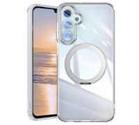 Kainevy Coque pour Samsung A16 5G&4G Transparente Compatible avec MagSafe, Etui Antichoc Militaire pour Samsung Galaxy A16 avec Protection Camera & Support Anneau Rotatif à 360° (Argent)