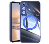 Kainevy Coque pour Samsung A17 5G&4G Transparente Compatible avec MagSafe, Etui Antichoc Militaire pour Samsung Galaxy A17 avec Protection Camera & Support Anneau Rotatif à 360° (Bleu)