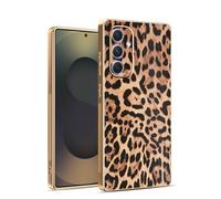 Kainevy Coque pour Samsung A54 5G Cuir Silicone avec Camera Protection, Etui Antichoc Ultra Fine pour Samsung Galaxy A54 Aesthetic Luxe Chic Housse Femme Homme (Leopard)