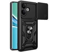 Kainevy Coque pour Vivo V60 Lite 5G&4G avec Cache Camera et Anneau Support Metal, Compatible Support Voiture Magnétique Housse Etui Protection Antichoc Militaire pour Vivo V60 Lite (Noir)