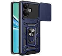 Kainevy Coque pour Vivo V60 Lite 5G&4G avec Cache Camera et Anneau Support Metal, Compatible Support Voiture Magnétique Housse Etui Protection Antichoc Militaire pour Vivo V60 Lite (Bleu)