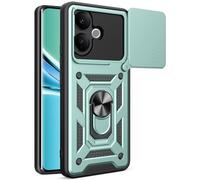 Kainevy Coque pour Vivo V60 Lite 5G&4G avec Cache Camera et Anneau Support Metal, Compatible Support Voiture Magnétique Housse Etui Protection Antichoc Militaire pour Vivo V60 Lite (Vert)