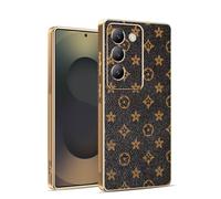 Kainevy Coque pour Vivo Y200e, Etui Antichoc Cuir Silicone Ultra Fine pour Vivo Y200e avec Camera Protection, Housse Motif Leopard Chic Luxe Aesthetic (Monogramme)