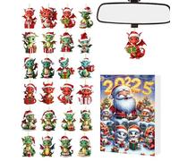 kaiop Calendrier de l Avent | 24 Jours de Compte à Rebours pour les Fêtes de Noël,Ornements Plats 2D en Acrylique pour Adultes Activité Familiale Quotidienne Fête à la Maison