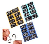 kaiop Casse-Tête en Métal Jeu De Réflexion | Jeux D'Amusants Et Énigmes | Kit De Jeux À Déverrouiller en Fils Métallique 3D | Défi, Adolescents, Famille, Filles, Maison, École, Voyage Et Fête