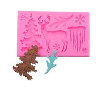 kaiop Moules En Silicone Pour Les Fêtes De Noël | Fait Main Anti-Adhésif,Moules En Silicone Pour Chocolat De Noël,Pour Chocolat Gelée Ciment Argile Savon Résine Plâtre