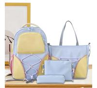 kaiop Sacs pour École | Ensemble 4 Pièces pour Livres,Grand Sac Capacité avec Trousse Crayon pour Fournitures Scolaire Université Cours Quotidien Adolescents Voyage Courses Week End