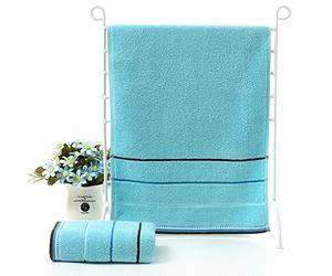 KAIQINMJ Serviettes 6 couleurs serviette en coton rayé serviette de salle de bain serviette absorbante 35 x 75 articles ménagers