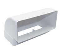 Kair Coude vertical coudé à 90 degrés 220 mm x 90 mm - Adaptateur de conduit rectangulaire en plastique 22,9 x 10,2 cm