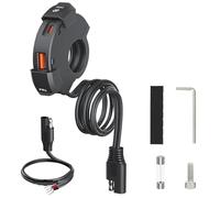 Kairey Prise USB Moto,Chargeur USB de Moto ÉTanche 12V Etanche Moto Chargeur avec QC3.0 USB& PD Type C pour 12V-24V Moto Bateau Marin Caravane