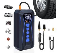Kairiyard Mini compresseur d'air électronique Portable, 150 PSI gonfleur de Pneu compresseur de Voiture écran LCD numérique 6000 mAh Type C Pompe à vélo pour Moto, Voiture, vélo