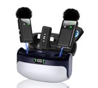 Kairiyard Mini Micro, Microphone Lavalier sans Fil pour iPhone/Android, réduction du Bruit, Plug Play, 25 h d'autonomie, Microphone Lavalier Compact pour Vlog, Youtube