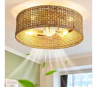 KAIRRY Ventilateur de Plafond 20 Pouces avec Luminaire et Télécommande