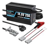 KAISAL 14.6V 20A Chargeur de Batterie LiFePO4, 12V Chargeur de Batterie Lithium Activation à 0V des Batterie LiFePO4, Chargeur Intelligent pour Caravanes, Camping-Car, Système Solaire