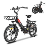 KAISDA Vélo Électrique VAE Pliable 20”- Moteur 350W Double Batterie 36V/10.4AH - Autonomie 90km - Shimano 7 Vitesses - Freins