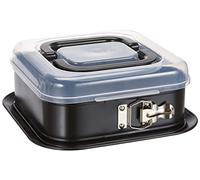 Kaiser 623009 Bake&Take Moule à charnière carré avec cloche de transport 24 x 24 cm