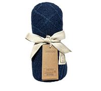 KAISER 6521750 WOOL - Couverture bébé tricotée 100% laine mérinos, couverture bébé respirante, nouveau-né pour l'été, nouveau-né, couverture de poussette, couverture de châle bébé, col. jeans