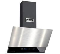 Kaiser AT 6410 Hotte murale en acier inoxydable 60 cm, 1250 m³/h, hotte sans tête, en acier inoxydable noir, verre, hotte aspirante, avec kit de recirculation