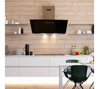 Kaiser AT 9430 F Eco Hotte murale 90 cm, en verre noir, 3 niveaux, extrêmement puissante, 1250 m³/h, hotte aspirante avec minuterie, hotte aspirante, avec kit de recirculation