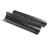KAISER Baguetteform perforiert für 2 Baquettes schwarz