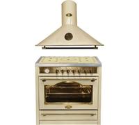 Kaiser Centre de cuisson Empire Kaiser HC93655IElfEm+A 9423 ElfBE Eco, Retro Gas Electric Centre de cuisson 90 cm Range Coocker/Hotte aspirante, 90 cm,910 m³/h,3 positions,évacuation,recyclage