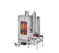 KAISER COMPANY '80' Fumoir électrique de très grande qualité l Fumoir en acier inoxydable I Fumoir mobile 86 cm I Peut contenir jusqu’à 12 kg de viande I Spirale chauffante électrique 2000 W
