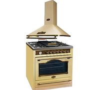 Kaiser Cuisinière à gaz HGE 93555 ElfEm+A 9315 ElfEm, Cuisinière électrique à gaz rétro 90 cm+hotte aspirante 90 cm