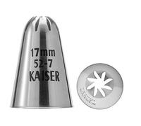 KAISER Douille à Rosace Originale à 8 Pointes 17 mm, Douille à Douille, en Acier Inoxydable, sans Pliage ni Bord, Argent