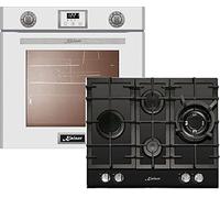 Kaiser EG 6374 W + KCG 6394 - Four encastrable de 60 cm - Blanc - Four à gaz / plaque de cuisson à gaz 60 cm / autonome / tournebroche / grill / air chaud / auto-nettoyage / gaz naturel / propane