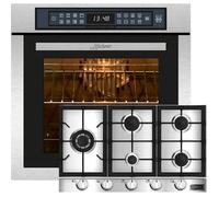 Kaiser EH 6306 R + KG 9357, Four à encastrer,inox,79L 15 ft. +plaque de cuisson gaz 86cm