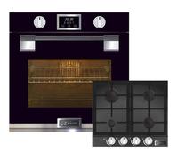 Kaiser EH 6338s Set Four Encastrable Electrique Auto-Four 79L Pyrolyse Auto-Nettoyant Four + KCG 6387 Plaque de cuisson à gaz 60 cm