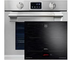 Kaiser EH 6339+KCT 6140 FI Four encastrable autosuffisant XXL 86 L, avec pyrolyse et AirFry, écran tactile, bouton rotatif, 11 fonctions, avec plaque à induction de 60 cm, écran TFT