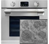 Kaiser EH 6339+KCT 6715 F Ära Kit four encastrable autosuffisant XXL 86L, avec pyrolyse & AirFry, écran tactile, boutons rotatifs, plaque vitrocéramique avec motif 60 cm