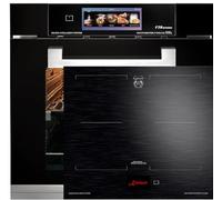 KAISER EH 6344 N+KCT 6140 FI Kit de four autonome en verre noir, 86 l, 60 cm, Air fryer, TFT, cuisson automatique avec plaque à induction 60 cm, zone libre avec 2 zones à induction FLEX, écran TFT