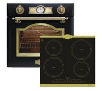 Kaiser EH 6355 Em+KCT 6195 IEm - Cuisinière à induction - Four électrique rétro encastrable - 60 cm - 67 l + plaque de cuisson à induction 60 cm