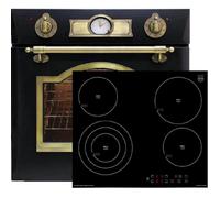 Kaiser EH 6355 Em+KCT 6703, Four électrique encastrable rétro 60cm 67L + plan de cuisson vitrocéramique 60 cm