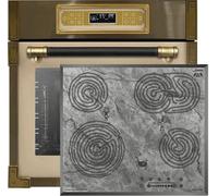 Kaiser EH 6726 ElfAD + KCT 6715 F Ära, four encastrable rétro, électrique, 80 l, avec 11 fonctions de fonctionnement + plaque vitrocéramique encastrable de 60 cm, motif peinture grotte
