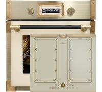 Kaiser ElfEm - Kit de four encastrable - Autark Retro Pyrolyse - 73 l - Verre de couleur ivoire - 60 cm - Avec plaque à induction de 60 cm - Zone libre avec 2 zones à induction Flex EH 6427 ElfAD+KCT