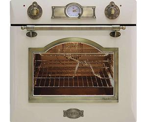 Kaiser Empire EG 6345 ElfEm Four à gaz encastrable 60 cm ivoire • Design rétro nostalgique • 67 l • Nettoyage catalytique • Tournebroche • Grill infrarouge • Gaz naturel & propane