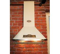 Kaiser Empire Hotte 90 cm/Hotte murale/du fabricant Luxe Kaiser/Hotte cheminée Ivoire -Empire/Poignée - Bronze/Hotte/ 910 M³/H/avec filtre à charbon actif/Gagnants de German Brand Award 2017-2018