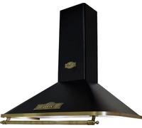 Kaiser Empire Hotte aspirante au design exclusif 90 cm / hotte murale / hotte à cheminée noire / poignée bronze / hotte aspirante avec moteur d’aspiration 910 m3/h / cheminée avec charme ancien / avec filtre au charbon actif / aération et ventilation