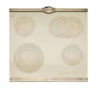 Kaiser Empire KCT 6185 ElfEm Plaque de cuisson électrique autonome haute lumière 60 cm Plaque de cuisson vitrocéramique 4 plaques Design rétro Contrôle tactile Zone de cuisson double cercle et cuisson