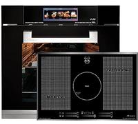 Kaiser Four à pyrolyse LaPerle EH 6344 N+ KCT 777 FI, four électrique, écran TFT, Air fryer, rôtissage automatique, 86 l + plaque de cuisson à induction, 5 zones de cuisson, 2 zones flexibles