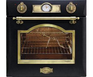 Kaiser - Four électrique encastrable de style Empire - 60 cm - Autoportant - Par Kaiser, fabricant de luxe - 67 litres - Four encastré avec boutons de commande, poignées de porte et moulures en métal solide - Système de nettoyage par catalyse - Four avec chauffage haut/bas, système d'air chaud, grille infrarouge, 8 fonctions, et rôtissoire électrique - Foyer avec triple vitrage - UVP 1406 EUR