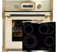 Kaiser Four Pyrolyse EH 6427 ElfAD+KCT 6385 EM, four encastrable rétro pyrolyse 73 l, verre couleur elfebone 60 cm + plaque vitrocéramique haute lumière 60 cm