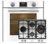 Kaiser Four Set EH 6326 W+KCG 6394 w, Four électrique, Autonome, 79L, Autonettoyant, tournebroche+plaque de cuisson gaz,Cuisinière