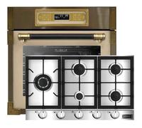 Kaiser FOUR Set EH 6726 ElfAD+KG 9357, Retro four encastrable 80L + table de cuisson à gaz, 90cm