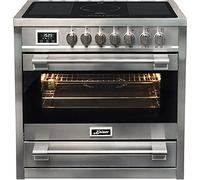 Kaiser HC 93691 IR Cuisinière électrique 90 cm Kaiser Empire avec plaque à induction / 5 zones de cuisson / 8 four électrique multifonction / auto-nettoyage / 115 l