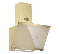 Kaiser Hotte aspirante rétro 90 cm AT 9445 ElfAD Eco - Hotte murale Art Deco - Verre ivoire - 1250 m³/h - Aspiration périphérique - Touch Control - LED - Évacuation et recyclage inclus - Kit de