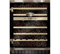 Kaiser K 64750 AD Retro - Réfrigérateur à vin - 145 l - 46 compartiments à vin - 2 zones climatiques - Autonome/sous meuble - 5 étagères en bois amovibles